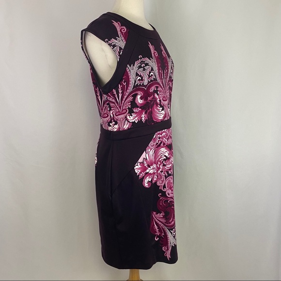 💕SOLD💕New York & Co Stretch Purple Floral Dress - Picture 3 of 8